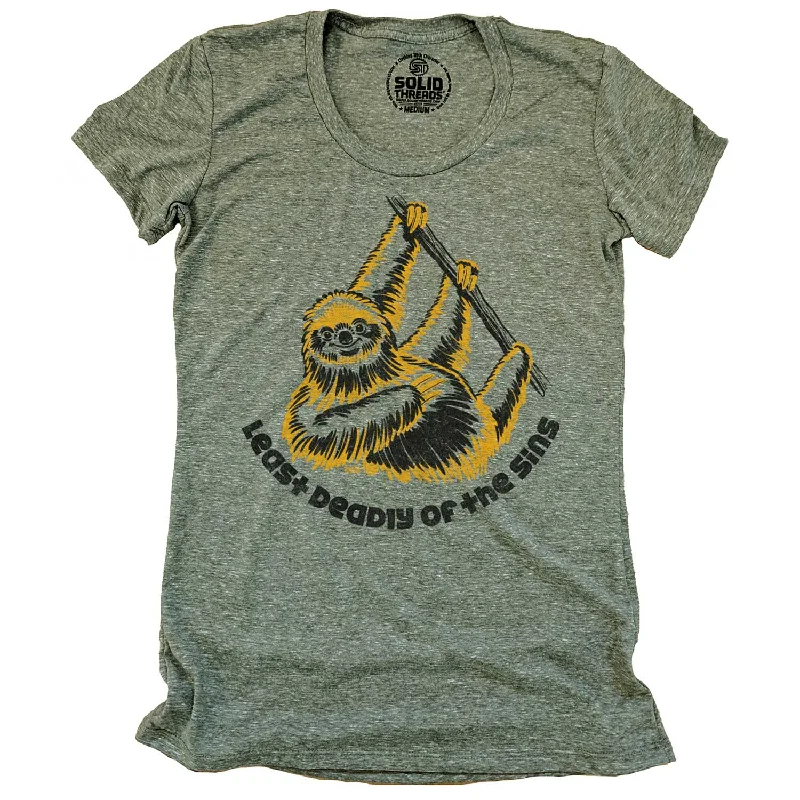 Great Bargain Women's Least Deadly of the Sins Sloth T-shirt