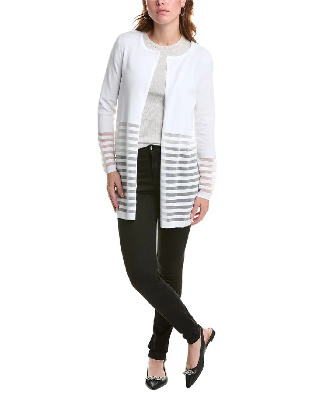 Extra Savings Edinburgh Knitwear Sheer Stripe Duster Jacket
