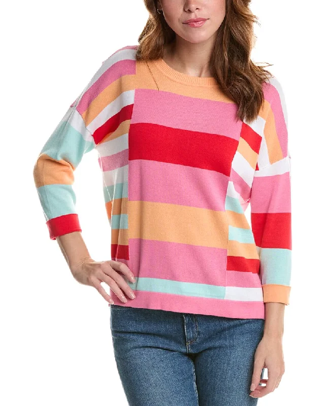 Overstock Clearance Edinburgh Knitwear Bold Stripe Sweater