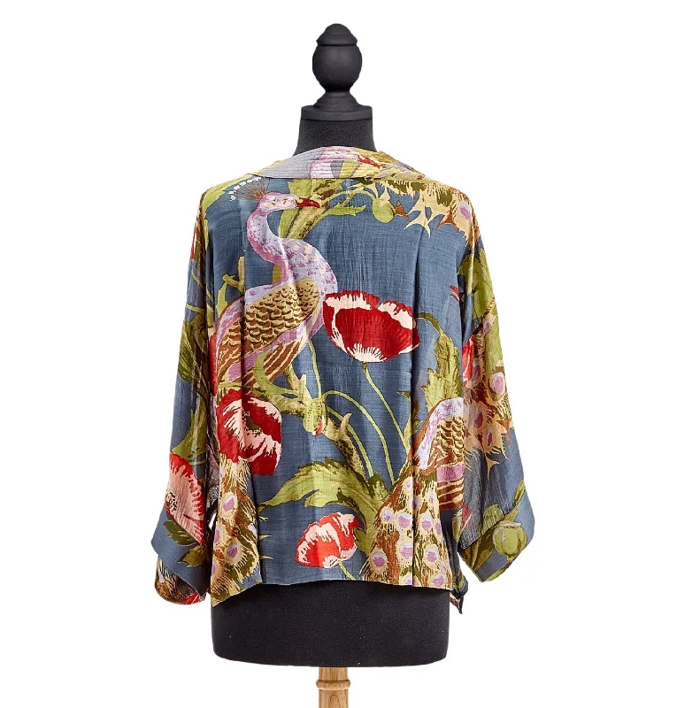 Oiseau Short Kimono One Size