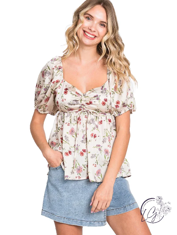 Epic Value Sunshine Meadow Babydoll Top