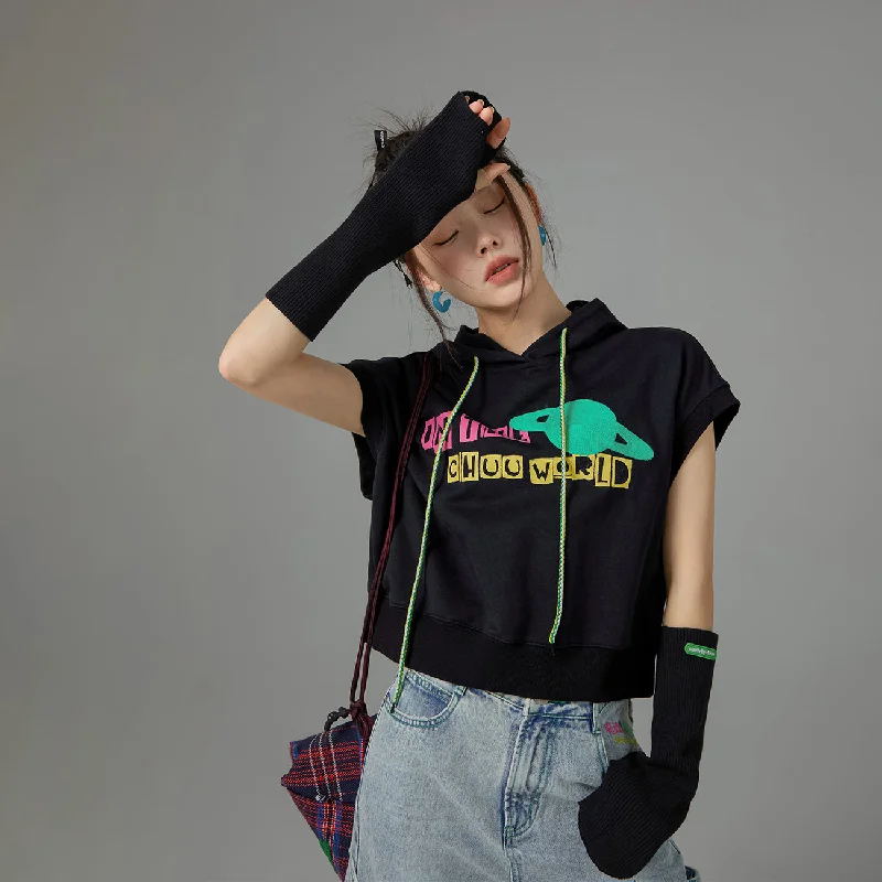 Markdown Sale Chuu World Vest Hoodie