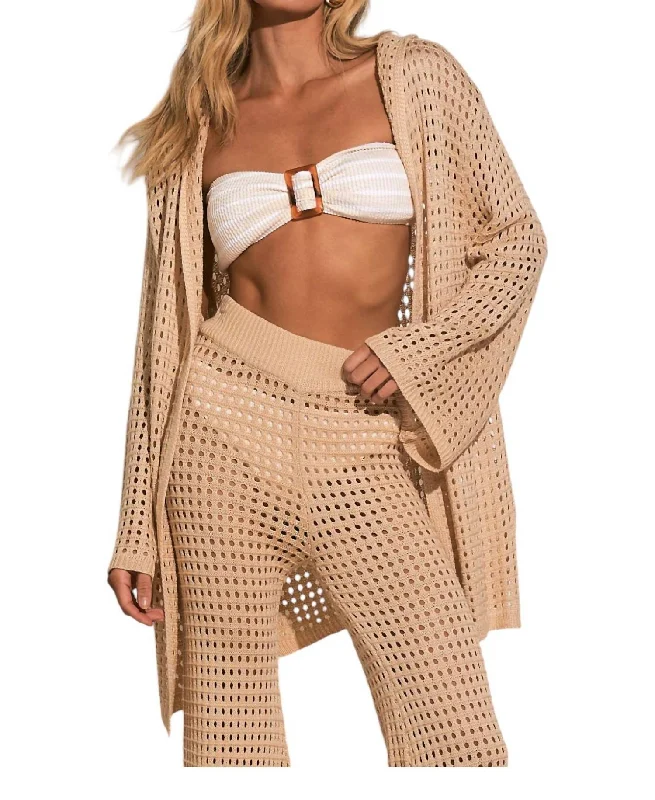 Midnight Sale Leilani Crochet Cardigan In Natural