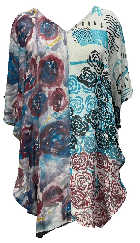 Discount Mania PRG4900 Sheer Avatar Pure Silk Waterfall Top
