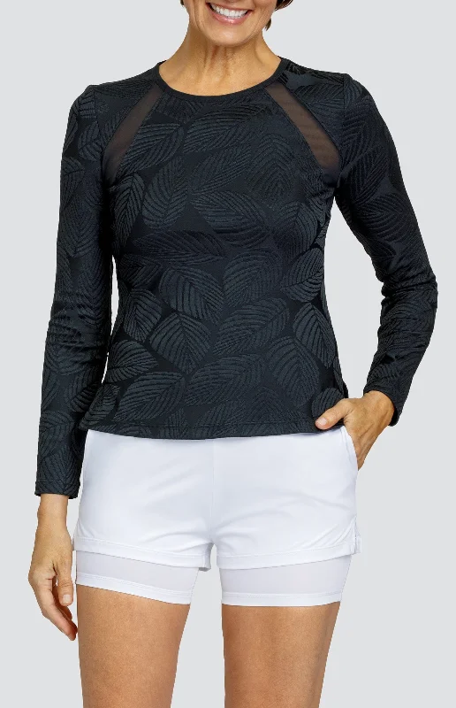 Year-End Clearance Floria Top - Fading Leaves Onyx