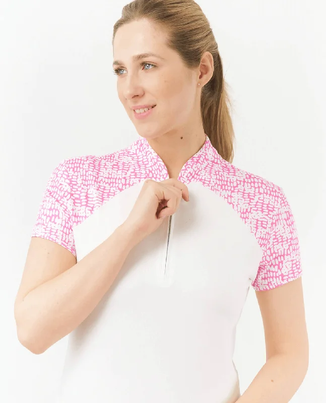 Mega Discount PURE GOLF Spirit Cap Sleeve Polo 001 Candy Pebble