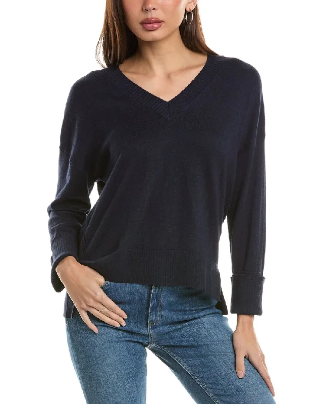 Weekend Savings Spree Hannah Rose High-Low Cashmere-Blend Sweater